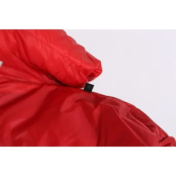 Moncler Provins Down Padded Jacket SZ 5 Red & Black LNWOT